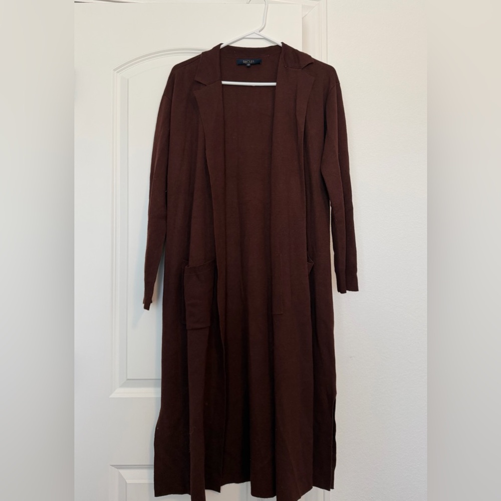 RACHEL Rachel Roy Long Brown Cardigan